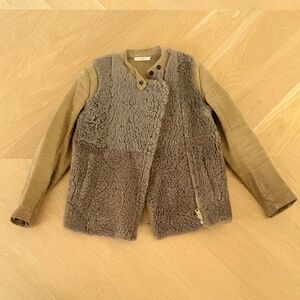Celine Fur / Leather Jacket, Size 38